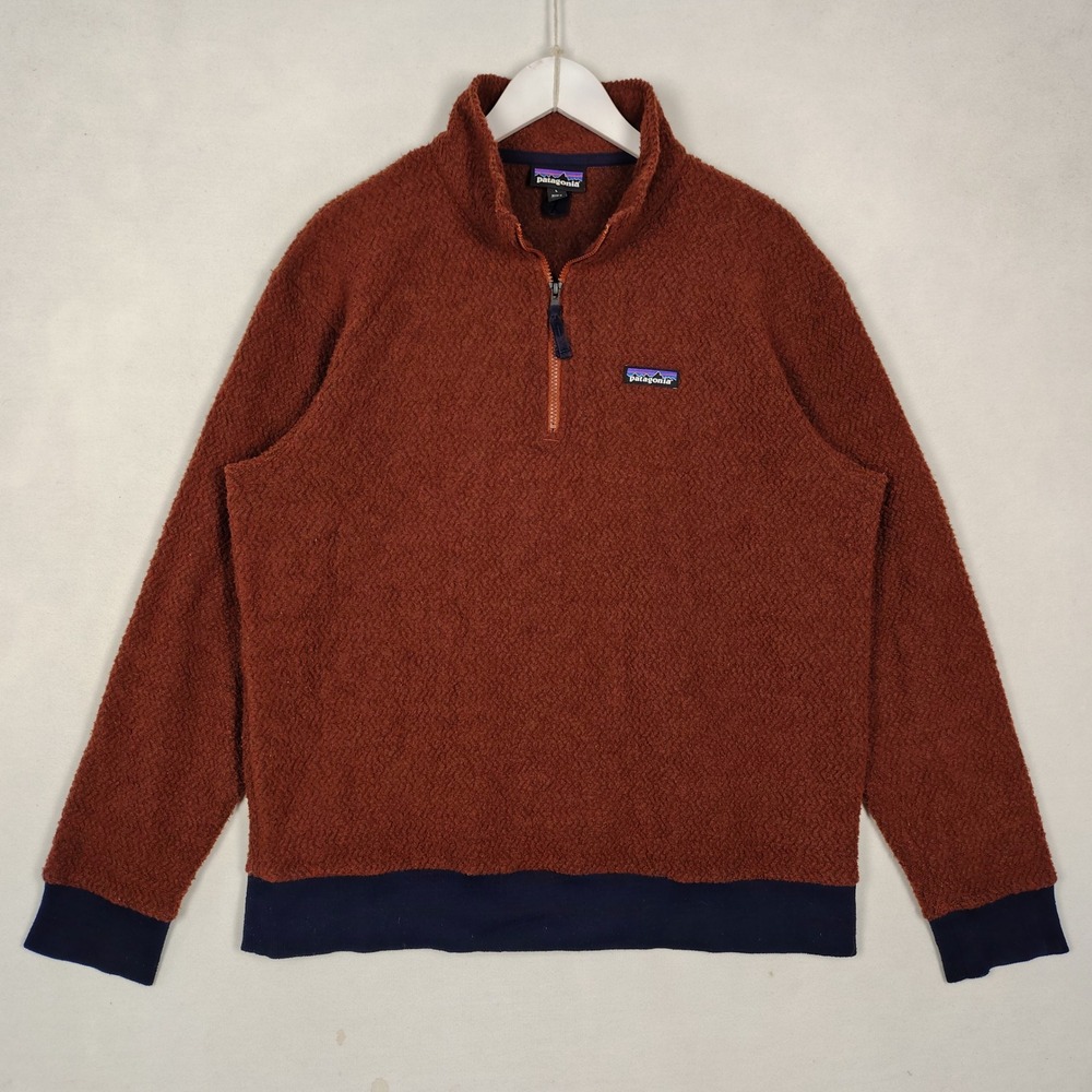 Patagonia Better Sweater 1/4-Zip Fleece Pullover Rust Orange Men's L